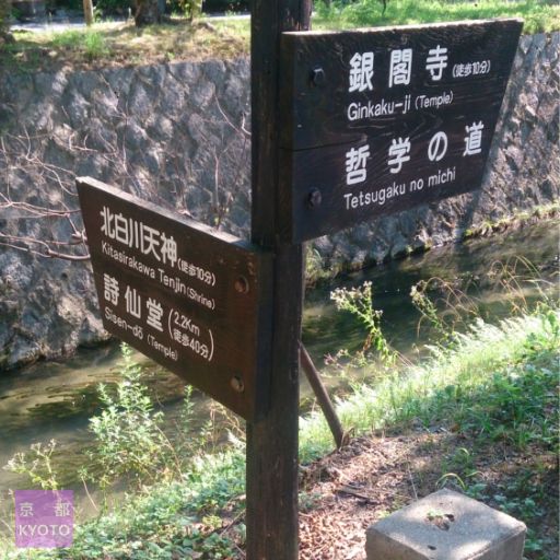 哲学の道浄土寺橋の案内板