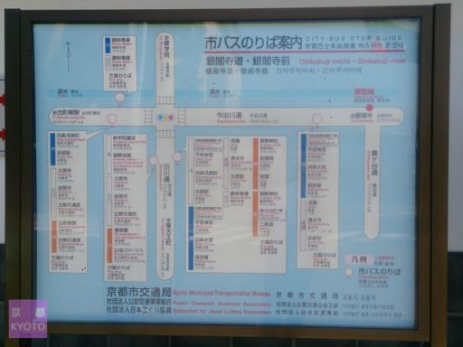 市バス乗り場の案内図